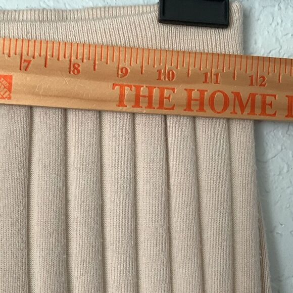 Princess Polly Cream Wide Leg Ribbed Knit Pull On Pants Size S-M - Picture 3 of 8